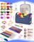 Crochet Kit for Beginners Young and Old, First Crochet Kit for Adults Include 23pcs Crochet Hooks, 655 Yards Yarn Set for Crocheting, Instruction, Bag, Crochet Accessories and Supplies, Navy